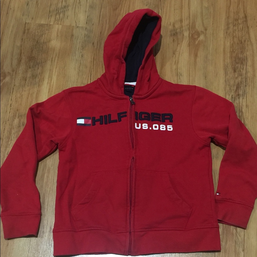 Red Tommy Hilfiger hoodie